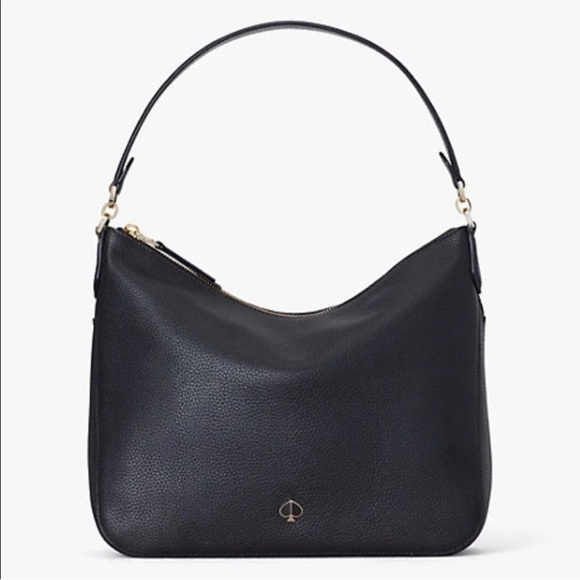 Kate Spade Polly Medium Shoulder Crossbody Black Leather Bag NWT - Picture 5 of 16